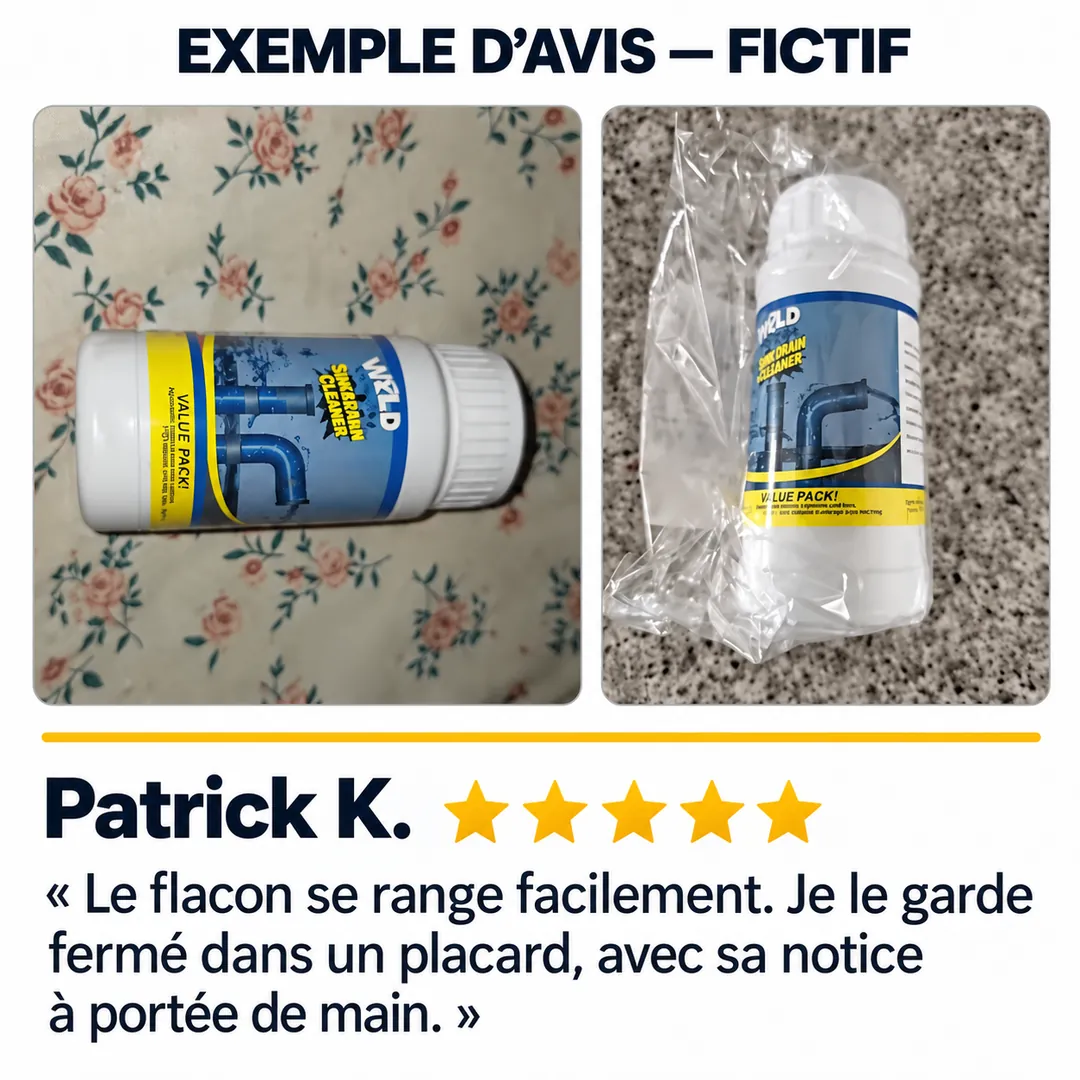 مثال تقييم خيالي — Patrick K. — 5 نجوم، صورة المنتج