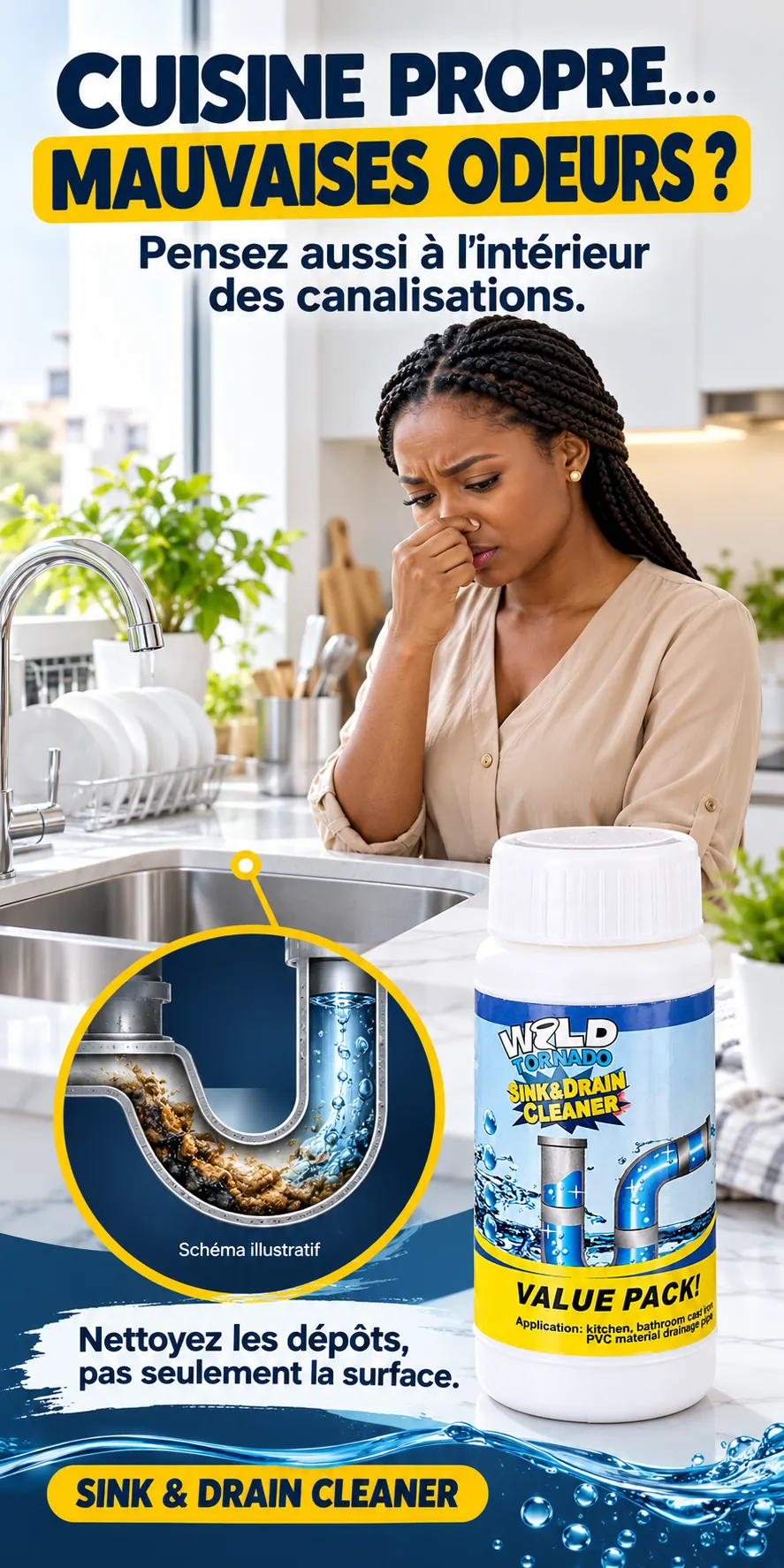 مسحوق تسليك المجاري – Sink & Drain Cleaner