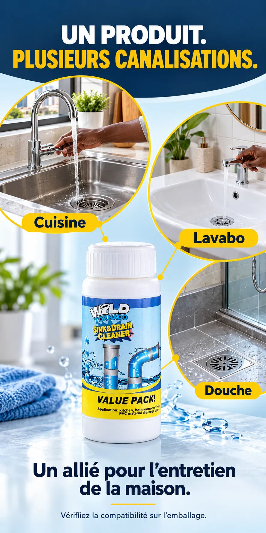 مسحوق تسليك المجاري – Sink & Drain Cleaner